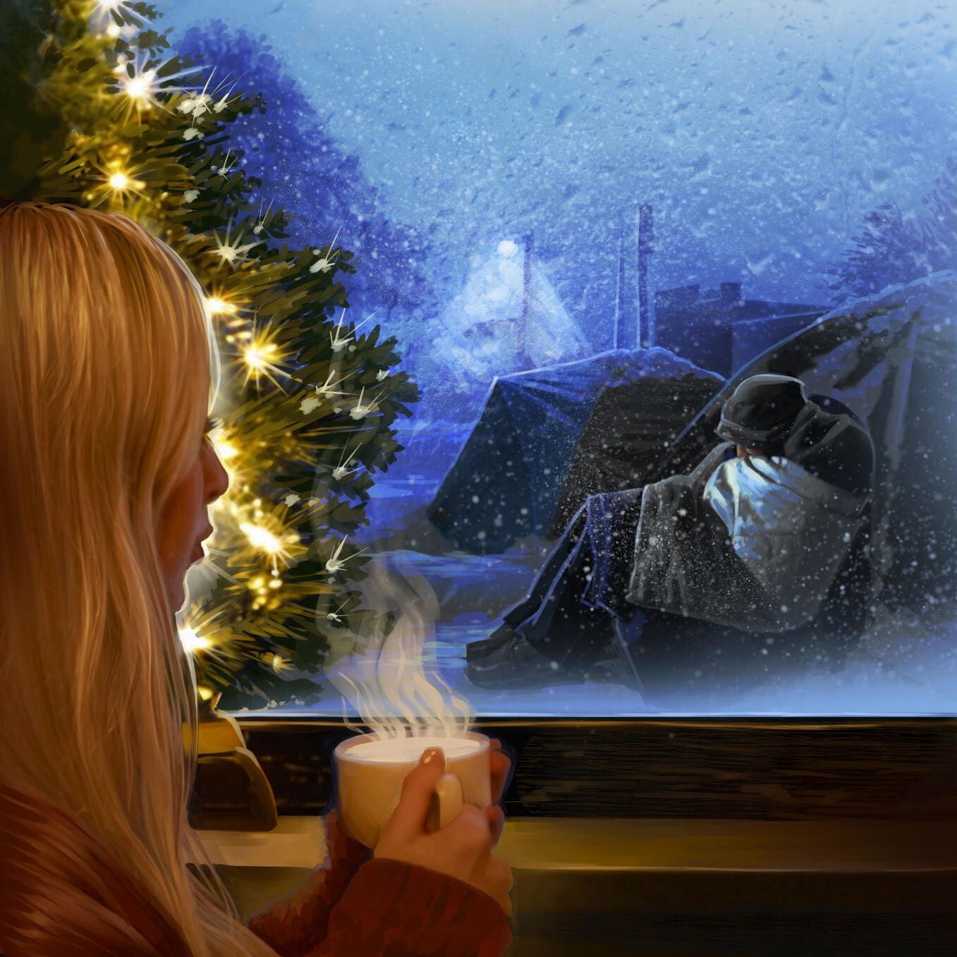 Barrie Encampment Support Network (BESN) Campaign Illustration